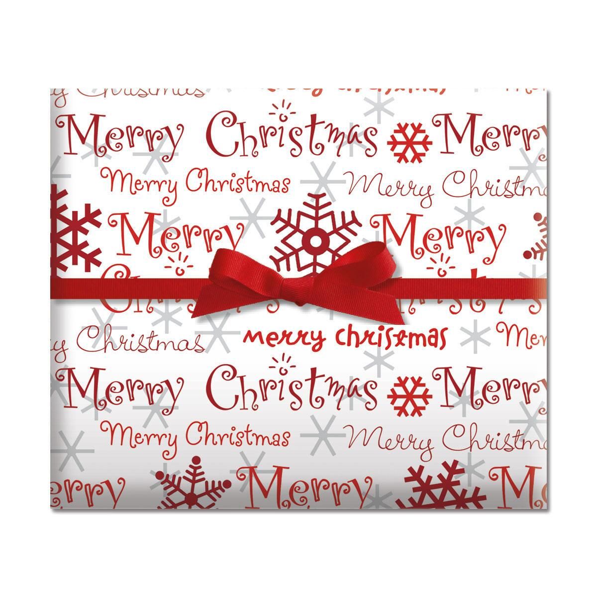 Current Merry Christmas Script Jumbo Rolled Gift Wrap
